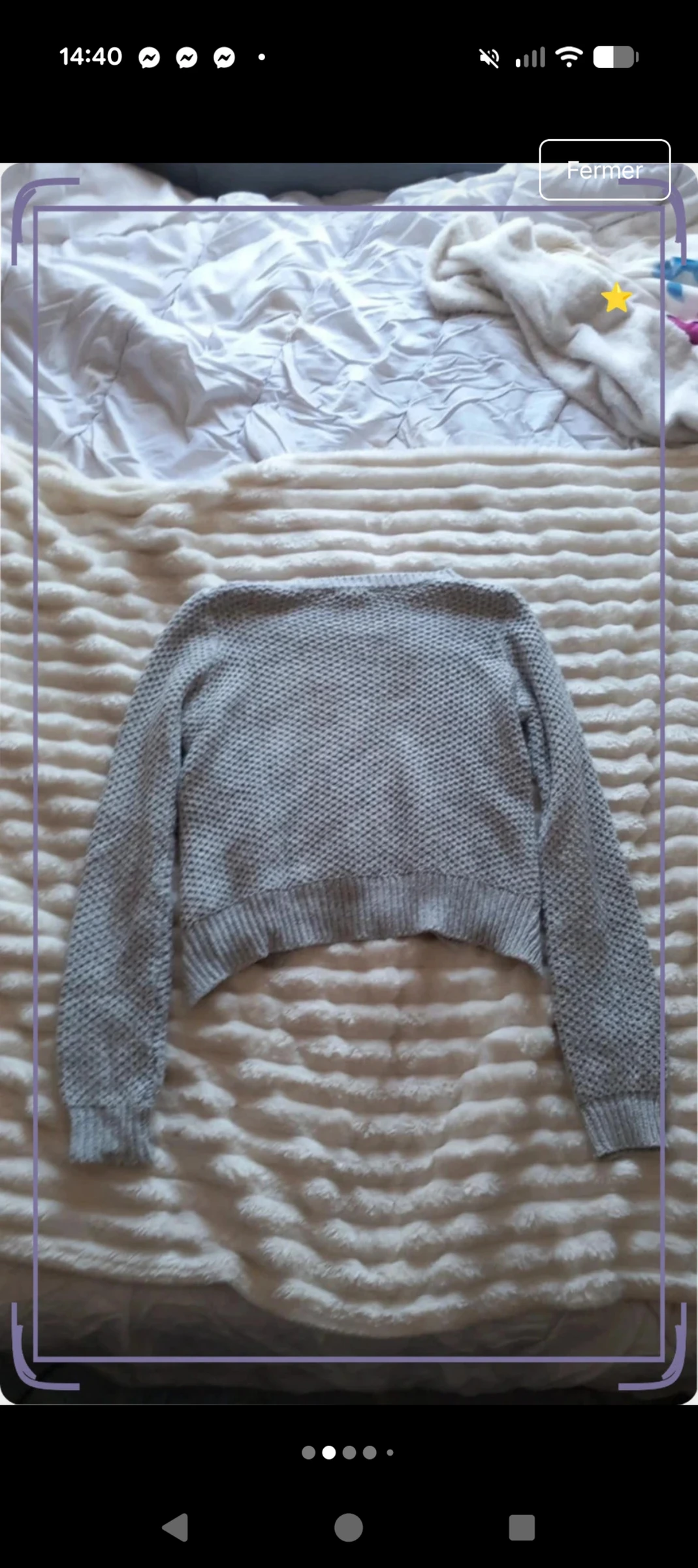 Magnifique pull court en maille gris Jennyfer avec zips taille XS – photo 2